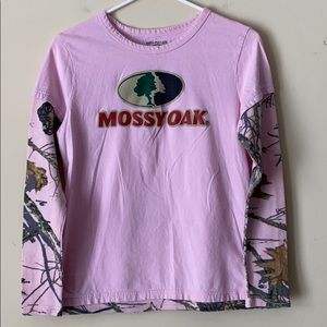 Pink Mossy Oak Long Sleeve Tee